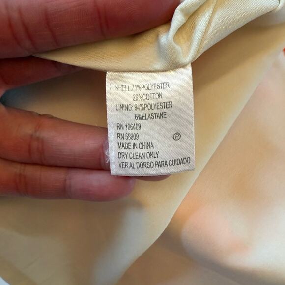 Antonio Melani Floral Jacquard Fit Flare Dress Beige Pink Size 2 - Picture 9 of 10